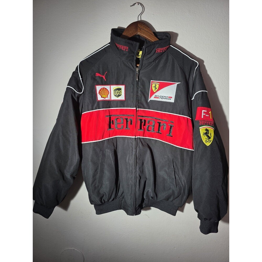 Vintage Ferrari Formula 1 Racing Bomber Jacket, Size Medium